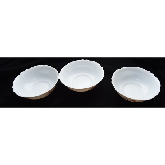 Arcopal France Florentine 6¼” Coupe Cereal soupBowl Pink Flowers - 3 pc (#1) - Picture 4 of 6